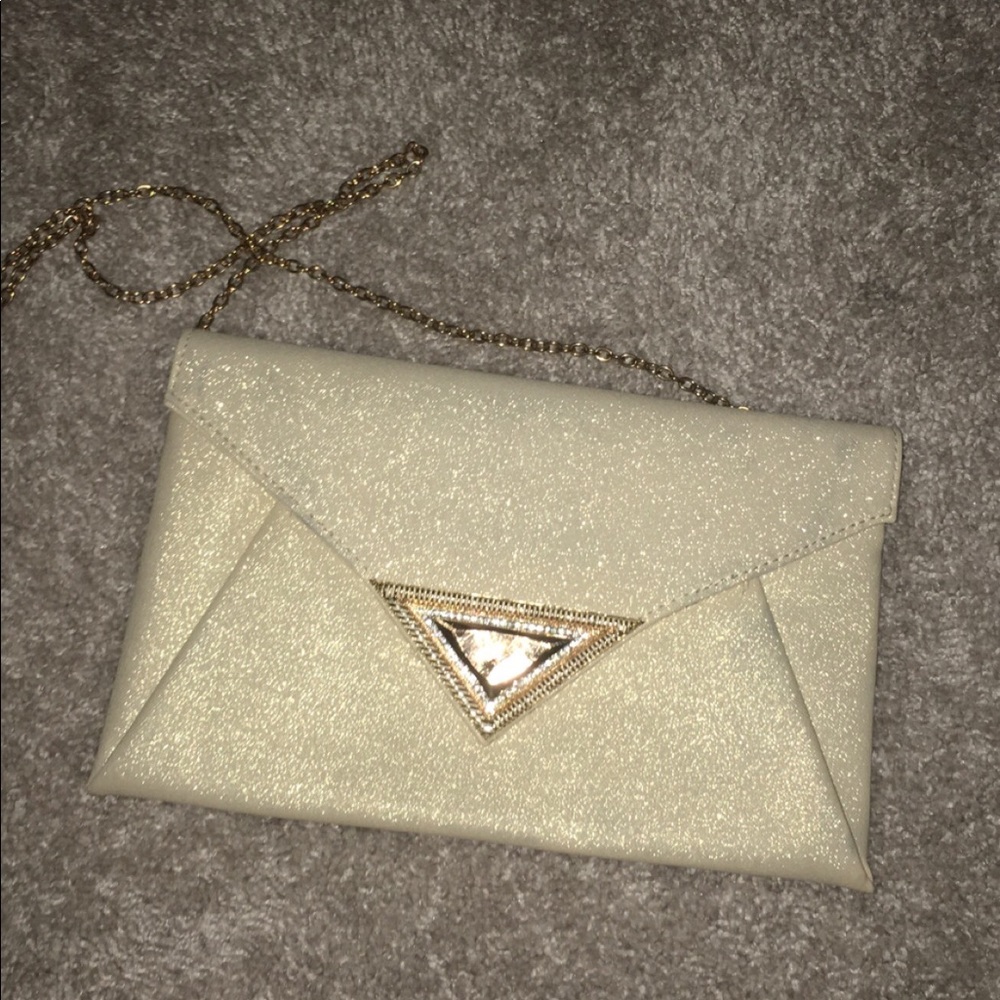 Gold Glitter clutch/ shoulder bag
